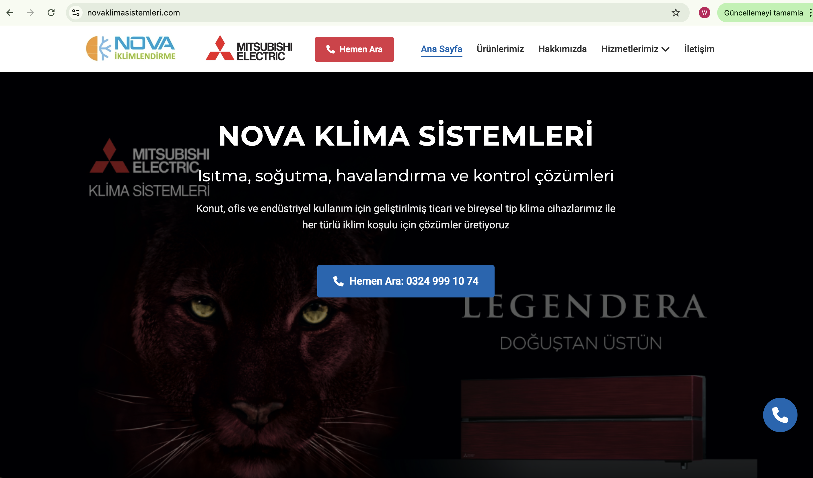 Nova Klima Sistemleri Web Sitesi - İklimlendirme ve klima servis hizmetleri