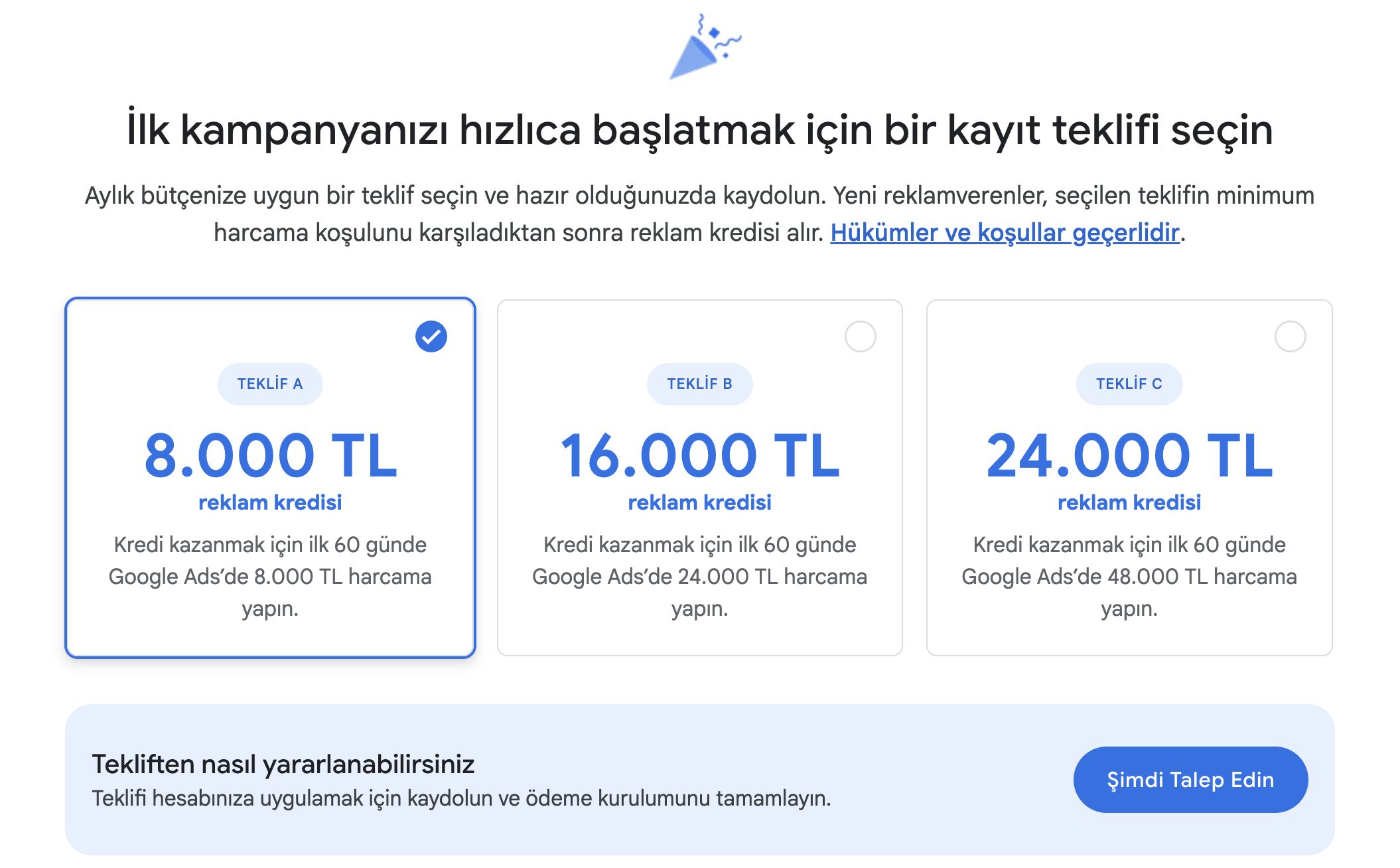 Google Ads 2026 promosyon kodu seçimi - yeni üyelere özel kuponlar