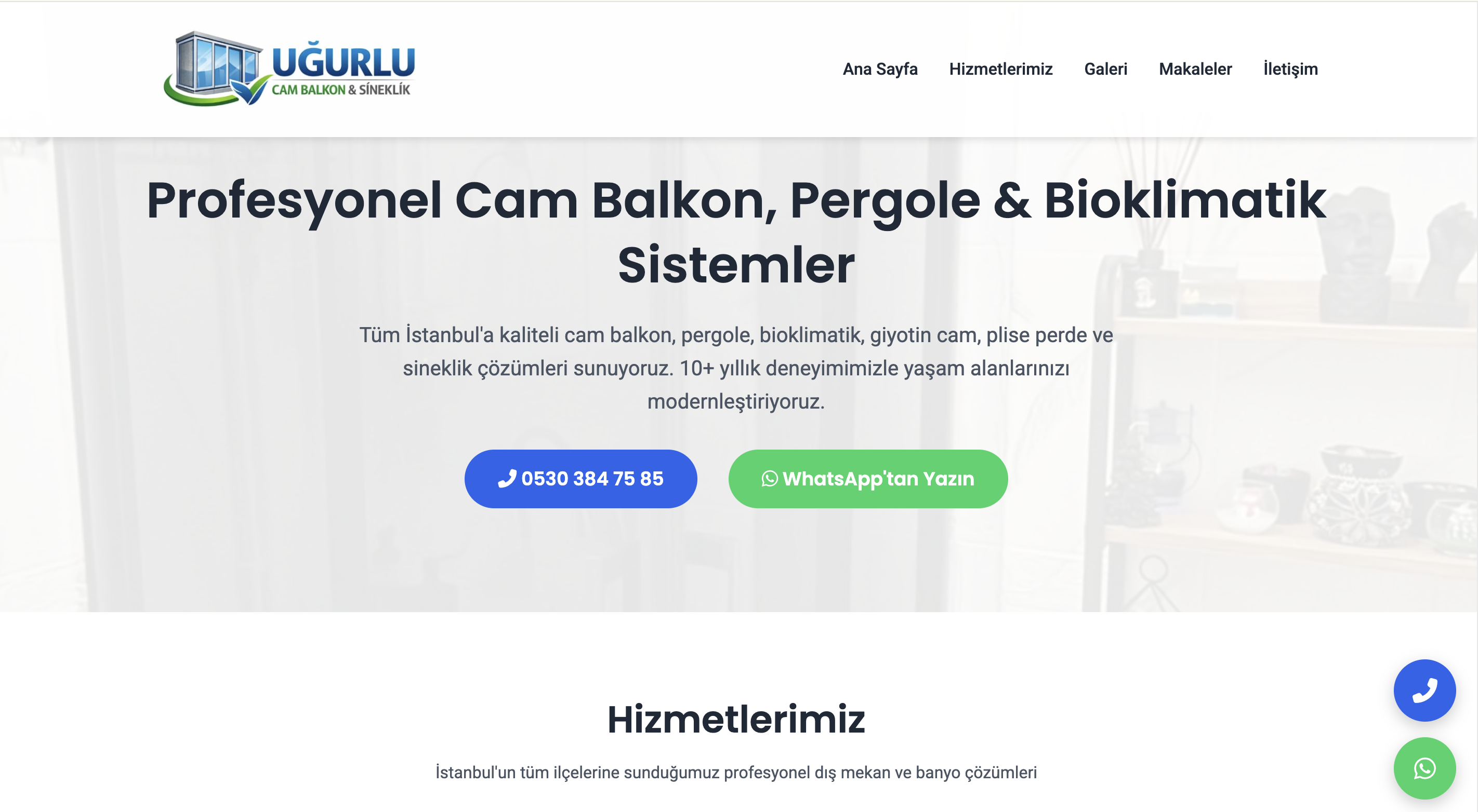Uğurlu Cam Balkon Web Sitesi - Cam balkon sistemleri ve montaj hizmetleri