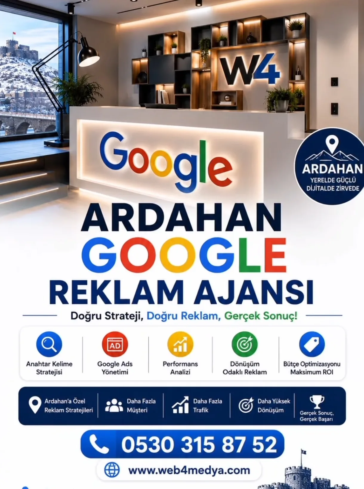 Ardahan Google Reklam Ajansı — Web4Medya | Google Ads ve dijital reklam yönetimi