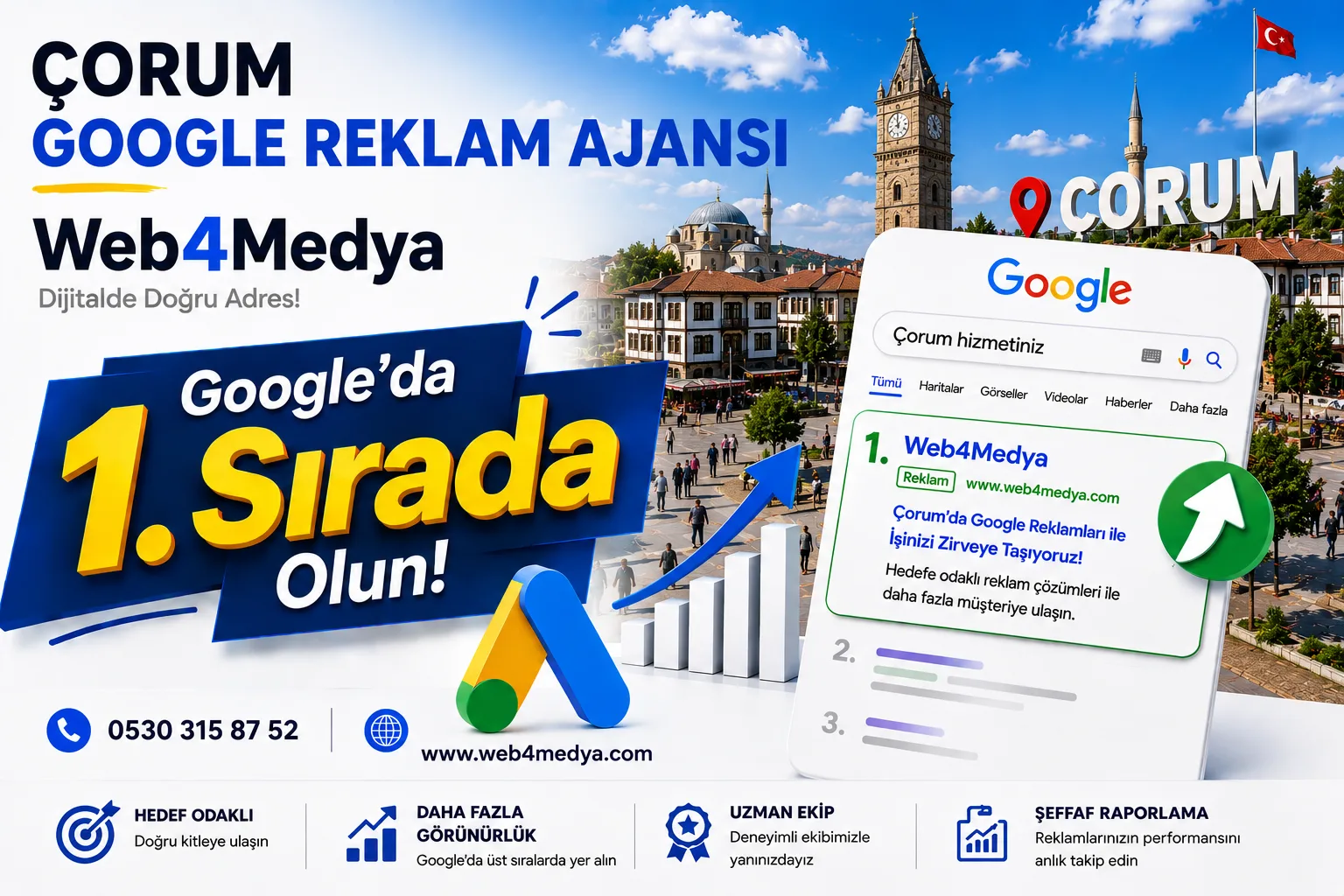 Çorum Google Reklamcı — Web4Medya